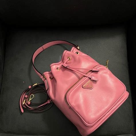 prada bucket bag pink|Prada bucket bag review.